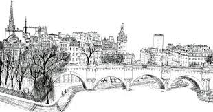 Art Therapy Coloring Page Paris The Pont Neuf Bridge 5