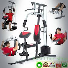Fitness System Machine Home Gym 214 Lbs Resistance Stack 6 Workout Stations 2980 43619119381 Ebay