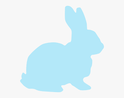 Bunny silhouette line drawing, vector illustration. Blue Rabbit Svg Clip Arts Blue Rabbit Png Transparent Png Transparent Png Image Pngitem