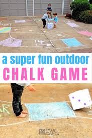 Chalk Game For Outdoor Play In 2020 Outdoor Play Outdoor Games For Toddlers Outdoor Games For Kids