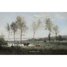 Jean Baptiste Camille Corot Paturage Dans Les Marais Souvenir Des Environs D Amiens In 2019 Art Landscape Paintings Landscape Art