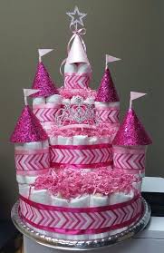 Princess Castle Diaper Cake Very Happy With How It Came Out Especially Since It Was My First Atte Diaper Cake Castle Diaper Cakes Girl Princess Diaper Cakes