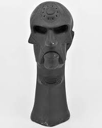 Oakley Spike Alien Bob Sunglasses Display Head With Stand, Custom Red Scales