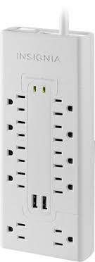 Insignia 10 Outlet 2 Usb Surge Protector White Ns Pwsu1028 Best Buy