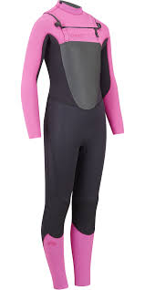 2019 animal junior girls lava 4 3mm gbs chest zip wetsuit black aw9sq800