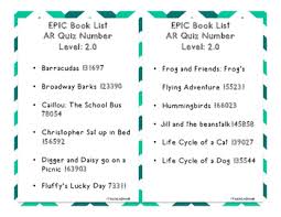 Ideally, you want your child to end first grade with a true love of reading. 1st 3rd Grade Reading Book List To Use With Epic App By Iteach2ndanab