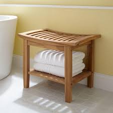 Morvat bamboo shower bench and bamboo shower mat, shower seat, shower chair, tub bench, bathroom bench, small wood bench, durable, waterproof bamboo wood, 19x18x12. The Benefits Of A Teak Shower Bench A Spa Feeling In The Bathroom Deavita