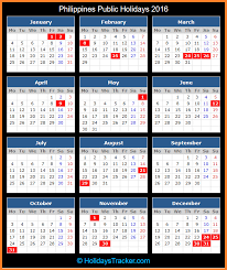 September 2016 Calendar Philippines Holiday Calendar Calendar Printables November Calendar