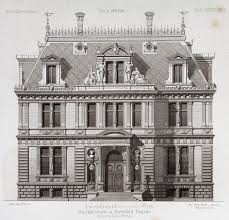 Design For A Bank Building Bielefeld Architecture Mapping Facade Architecture French Architecture