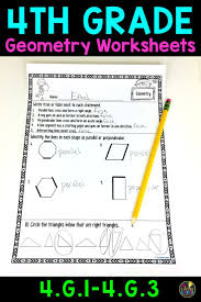These Geometry Worksheets Are Perfect For 4th Graders They Align With Common Core Standards 4 G 1 4 Geometry Worksheets Elementary Math Fall Math Activities