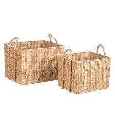 Check spelling or type a new query. Natural Woven Rectangular Water Hyacinth Basket Set Of 2 For Storage Winnoby