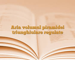 Trunchiul de piramidă triunghiulară regulată.mp4. Aria Volumul Piramidei Triunghiulare Regulate AnideÈcoalÄ Ro