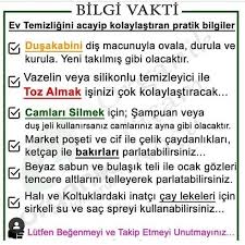 Temizlik Pratik Bilgiler Panosundaki Pin