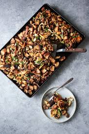 Low Fodmap Sheet Pan Stuffing Recipe With Fennel And Sausage Recipe Pan Stuffing Recipe Stuffing Recipes Recipes