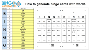 How To Generate Bingo Cards With A List Of Words