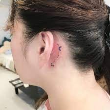 Amazing friends, colleagues, and partners. Zodiac Taurus And Crescent Moon Behind The Ear Tattoo Taurus Tattoos Behind Ear Tattoos Taurus Constellation Tattoo