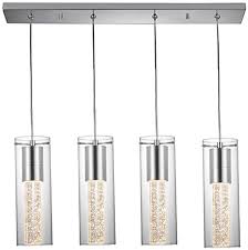 Chrome kitchen island pendant lighting. Jinzo Led Bubble Pendant Lighting Fixture 4 Lights Glass Kitchen Island Lighting Fixture Comtemporary With Premium Bubble Glass Polished Chrome Finished 4 Lights Amazon Com