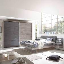 Weitere ideen zu zimmer, schlafzimmer, schlafzimmer design. Graue Schlafzimmer Mobel Set In Eiche Grau Beton Optik Milvian Vierteilig