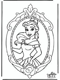 Belle et la bête font de la luge. Dessin A Colorier Des Plus Belle Princesse