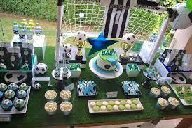 Soccer Baby Shower Party Ideas Photo 13 Of 19 Soccer Baby Showers Soccer Baby Baby Shower Parties