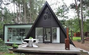 Modern Extension To A Small A Frame Home A Frame House House In The Woods Architecture