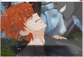 Hunky cartoon redhead knight Roy sucking his new master