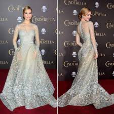 Lily james dropped jaws as she transformed into an enchanting princess at the us premiere of cinderella in los angeles on sunday work a fairy tale look in an embellished gown like lily's. Lily James Cinderella Premiere Dress Looks Like Disney Princess Hollywood Life