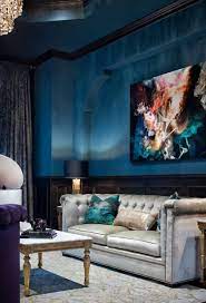 Beautiful Art Deco Style Teal Living Room Decor With Silver Velvet Tufted Sofa Teal Living Rooms Teal Living Room Decor Silver Living Room