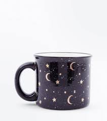 Black Star Moon Mug Mugs Mug Art Pottery