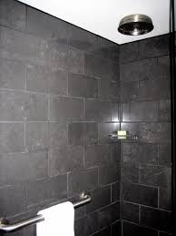 The brick pattern requires precision. 12x24 Tile Installed Horizontal Brick Pattern Rain Head Tile Bathroom Brick Pattern Tile Installation