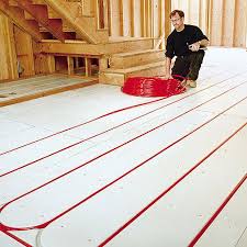 Radiant heat for basement basement floor heating will emit enough warmth that you can choose any flooring material you want. Warm Board Plywood Panels W Aluminium Skin And Tubing Channels For Radiant Heat They Serve As Part Of Floor Heating Systems Radiant Heat Basement Flooring