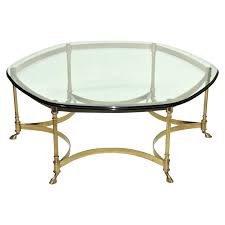 Among the most classic hollywood regency motifs are the wheat sheaf, the swan, and the ram (or ibex). Vintage La Barge Labarge Brass Coffee Table Glass Top The Old Light Warehouse Ruby Lane