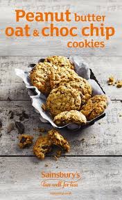 Recipe Peanut Butter Oat And Choc Chip Cookies Sainsbury S Recipe Oat Cookie Recipe Healthy Oat Cookies Peanut Butter Cookie Recipe