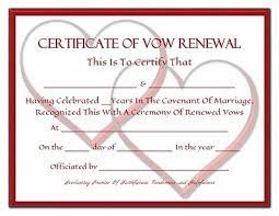 Everlasting Promises Vow Renewal Certificate Free Printable Wedding Renewal Vows Vow Renewal Vows