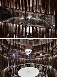 This New Restaurant In China Creatively Uses Bamboo Throughout Its Interior Bamboo Restaurant Modern Restaurant Cafe Bar Design