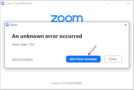 Resolving Zoom Error Code 1132