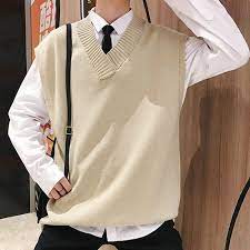 Via cino da pistoia 25, 51100 pistoia (pt) t: Sweater Vest Men Korean Trendy All Match Knitted Vests Male V Neck Solid Sleeveless Simple Casual Loose Chic Harajuku Streetwear Vests Aliexpress