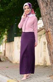 Beli Lastikli Kalem Etek 6174 07 Mor Etek Moda Stilleri Turban Kiyafetler