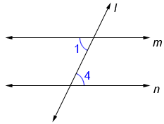 The angle is formed by the distance between the two rays. Alternate Interior Angles