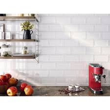 Using one side of your kitchen wall in applying this design is the best idea. White Metro Tiles Buy 10x20cm White Brick Metro Wall Tiles