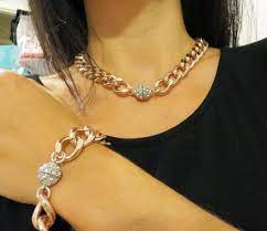Thick Chunky Rose Gold Chain Necklace And By Cccrystalchain 17 00 Rose Gold Chain Necklace Fashion Jewelry Etsy Chain Necklace