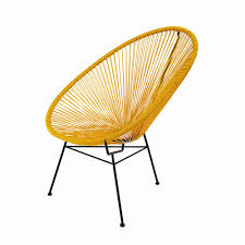 Fauteuil De Jardin Rond Jaune Moutarde Gartensessel Senfgelb Sessel