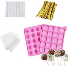 After you bake the cake and roll the balls, press them into the cavities of the wilton mold. Amazon Com Akingshop 20 Cavity Silicone Cake Pop Mold Set Lollipop Mold With 60pcs Cake Pop Sticks Candy Treat Bags Gold Twist Ties Great For Lollipop Hard Candy Cake Pop And Chocolate