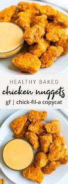 Healthy Baked Chicken Nuggets Recipe Homemade Chicken Nuggets Healthy Healthy Baked Chicken Baked Chicken Nuggets