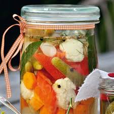 Mixed Pickles Rezept Eingelegtes Essen Gemuse Einmachen Eingelegte Gurken