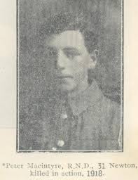 Lewismen lost in the Great War: Peter Macintyre, 31 Newton Street, Stornoway