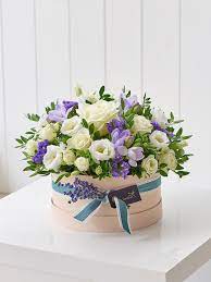 Pin By Cindy Palleschi On Hatbox Arrangements In 2021 Birthday Flowers Flowers Bouquet Gift Birthday Flower Delivery