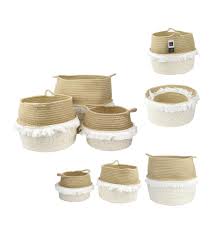 Macht auch als küchenkorb eine gute figur. 3er Set Aufbewahrungskorbe Beige Und Weiss Aufbewahrung Kids Room Kids