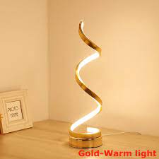 Table lamps are produced by a variety of brands from top designers to more general unbranded products allowing you to select a style of table lamp that suits your budget and needs. Buy Modern Spiral Led Table Desk Lamp 24w Bedside Decorative Bedroom Light Gold White Warm White Light At Affordable Prices Free Shipping Real Reviews With Photos Joom
