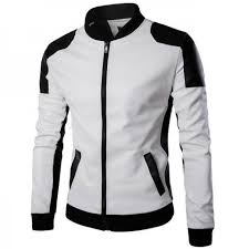 Black And White Jacket Mens White Jacket Mens Leather Jacket Men Pu Leather Jacket White Leather Jacket